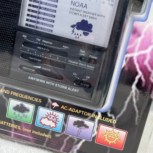 GPX Weather Radio AM FM Storm Alert A380 NOAA Channel Battery & AC Power NIP - Picture 2 of 5